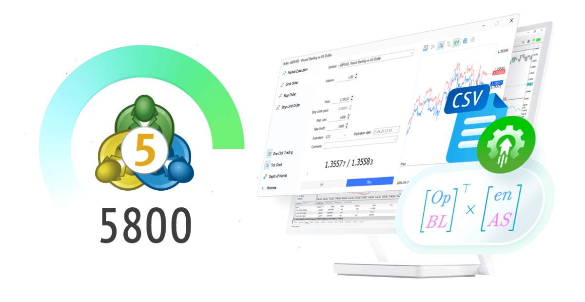 MetaTrader5下载_MT5下载_同步登录中心：MetaTrader 5 平台更新 Build 5800：重新设计的交易对话框以及 MetaEditor 中改进的 CSV 操作功能（封面配图）